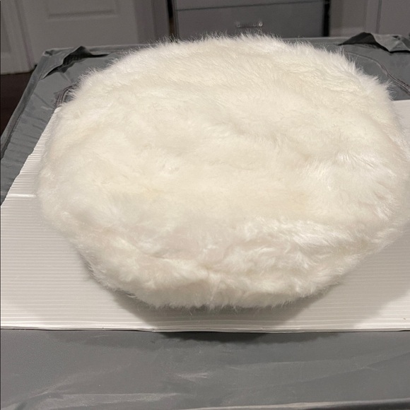 BCBGMaxAzria Black and White Faux Fur Cap - Picture 2 of 6